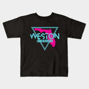 Weston Florida Retro Triangle FL Kids T-Shirt